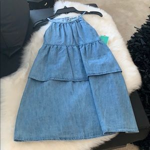NWT Copper Key Little Girl Denim Dress - Size M